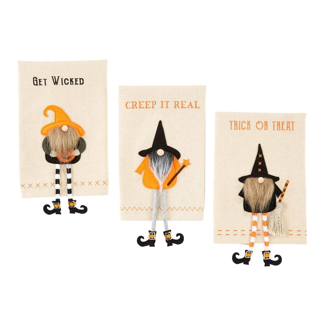 Mud Pie Halloween Dangle Gnome Towel (Creep It Real) 2 Mud Pie Halloween Dangle Gnome Towel (Creep It Real)