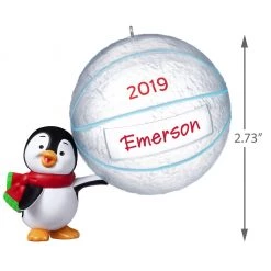 Hallmark Keepsake 2019 Basketball Star Penguin Dated DIY Personalization Ornament