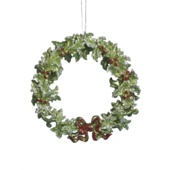Kurt Adler Green Wreath Ornament, 5"