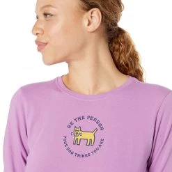 Life Is Good Women's Womens Vintage Longsleeve Shirt, Happy Grape, Medium Life Is Good Products