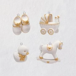 Hallmark Keepsake 2018 Mini Welcome Baby Porcelain Ornaments, Set Of 4