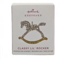 Hallmark Keepsake 2019 Mini Classy Lil’ Rocker Rocking Horse Metal Ornament, 1"