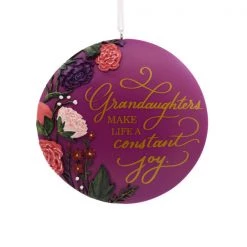 HMK Hallmark Gift Ornaments Hallmark Granddaughter Disk Ornament