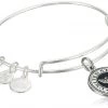Alex And Ani "Armed Forces" US Navy Expandable Wire Bangle Charm Bracelet