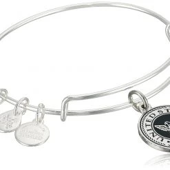 Alex And Ani "Armed Forces" US Navy Expandable Wire Bangle Charm Bracelet