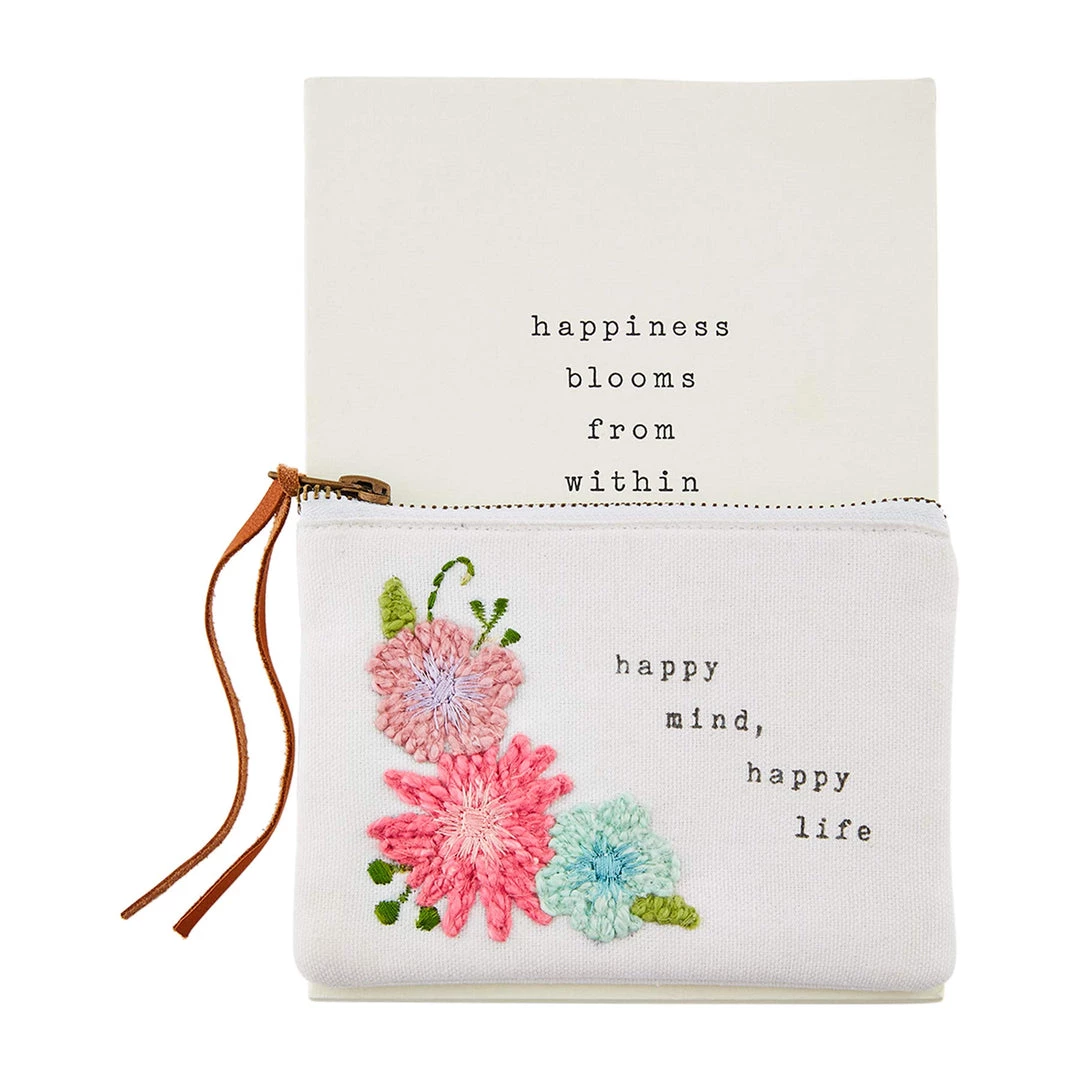 Mud Pie Notebook Pouch Set, Happy Mind 1 Mud Pie Notebook Pouch Set, Happy Mind