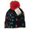 Two's Company Decked Out LED Christmas Light Knit Hat With Pom Pom