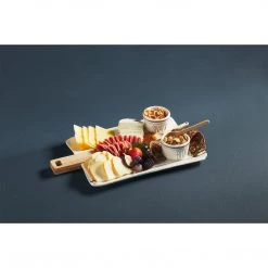 Mud Pie Bistro Board And Dip Set, White, Board 10