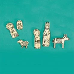 Two's Company Nativity 7 Pc Keepsake DIY Set In Gift Box