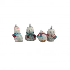Hallmark Keepsake 2019 Mini Arctic Friends Blown Glass Ornaments, Set Of 4