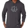 Life Is Good Men's Mens Crusher Longsleeve Cotton Shirt, Heather Night Black, XXL Life Is Good Products