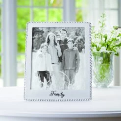 Mud Pie Microbead Metal Frame Photo, 8 X 10