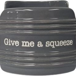 Mud Pie Give Me A Squeeze Sponge Caddy, 3" X 3", Gray