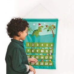 Cupcakes & Cartwheels Countdown To Magical Christmas Advent Calendar 24 Individual Pockets Dinosaur