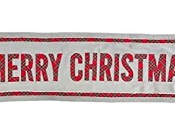 Mud Pie Tartan Reversible Christmas Table Runner, 18" X 72"