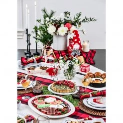 Mud Pie Buffalo Check Nested PLATTERS