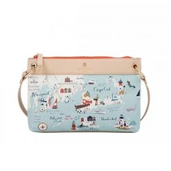 Northeastern Harbors Map Crossbody By Spartina 449