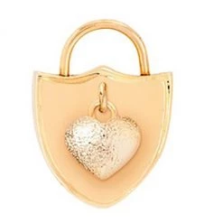 Spartina 449 Heart Shield Padlock Charm