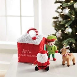 Mud Pie Christmas Plush Set 4-piece Set