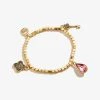 Alex And Ani Wisdom Multi Charm Beaded Stretch Bracelet RAFAELIAN GOLD