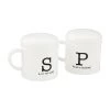 Mud Pie Circa Ceramic Salt And Pepper Shakers, White, 3.25" X 3.25"