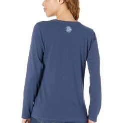 Life Is Good Products Life Is Good Womens Long Sleeve Graphic T-Shirt Crusher ,Pretty,Darkest Blue,Large 5 Life Is Good Products Life Is Good Womens Long Sleeve Graphic T-Shirt Crusher ,Pretty,Darkest Blue,Large