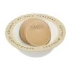 Mud Pie Thanksgiving Thankful, Bowl 3 1/4" X 7 Card 3 1/2" Dia, 3 1/2" Dia 3 1/2" Dia, White, Cream