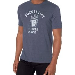 Life Is Good Mens Cool Graphic T-Shirts Collection,Bucket List,Darkest Blue,X-Large