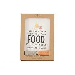 Mud Pie I'm Just Here Towel Sets (Free Food)