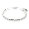 Alex And Ani Rocker Beaded Bangle Shiny Silver