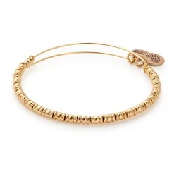 Alex And Ani Rocker Beaded Bangle Shiny Gold