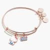 Alex And Ani Hello Kitty Duo Charm Bangle Shiny Rose Gold