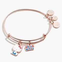 Alex And Ani Hello Kitty Duo Charm Bangle Shiny Rose Gold