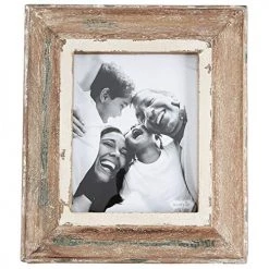 Mud Pie Weathered Wood Frame, Holds 4" X 6" Photo