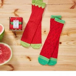 Two's Company Fresh Picked Fruit Set Of 2 Socks In Gift Box 5 Two's Company Fresh Picked Fruit Set Of 2 Socks In Gift Box