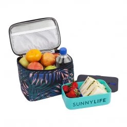 SUNNYLIFE Lunch Bag Electric Bloom Navy Blue