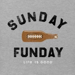 Life Is Good Mens Crusher Funny Graphic T-Shirt, Footbeer Heather Gray, Medium Life Is Good Products