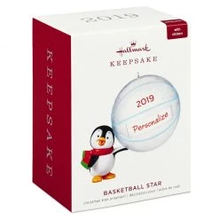 Hallmark Keepsake 2019 Basketball Star Penguin Dated DIY Personalization Ornament