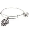 Alex And Ani Hand Of Fatima Charm Bangle, Silver
