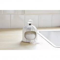 Mud Pie Sponge Caddy, Ceramic Door Knob, 6 1/2" X 4 1/2"