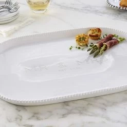 Mud Pie Mr & Mrs Beaded Hostess Tray Set