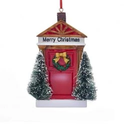 Kurt Adler "Merry Christmas" Door Ornament For Personalization