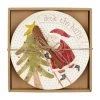 Mud Pie, Deck The Halls, Christmas Santa Cheese Set, Plate 8" Dia | Spreader 5 1/2"