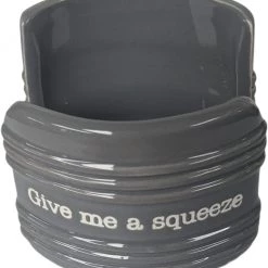 Mud Pie Give Me A Squeeze Sponge Caddy, 3" X 3", Gray