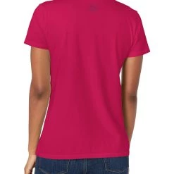 Life Is Good Womens Flower Graphic V-Neck T-Shirt, Watercolor Sangria Red, X-Large