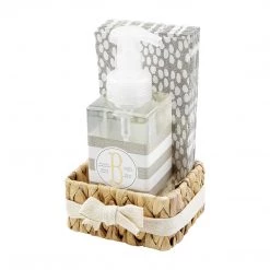 Mud Pie, Letter B Initial French Vanilla Scented Hand Soap & Towel Basket Set