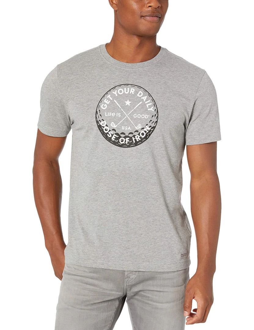 Life Is Good Men's Mens Crusher T-shirt, Heather Gray, Medium Life Is Good Products 1 Life Is Good Men's Mens Crusher T-shirt, Heather Gray, Medium Life Is Good Products