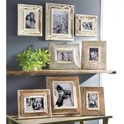 Mud Pie Weathered Wood Frame, Holds 4" X 6" Photo