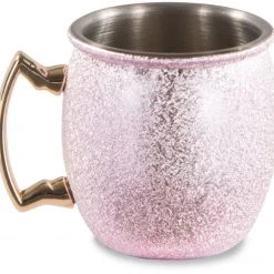 Pavilion Gift Company - Hit Me With Your Best Shot - Pink 2 Oz Stainless Steel Mini Moscow Mule Shot Glass Pavilion Gift Co.