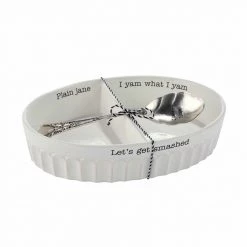 Mud Pie CIRCA DIVIDED POTATO BOWL SET